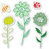 Framelits Dies & Cling Stamps Garden Flowers / Kit de Suajes y Sellos Descontinuado Sizzix