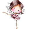 Cling Mounted Rubber Stamps Dancing Queen / Sello Cling Reina del Baile