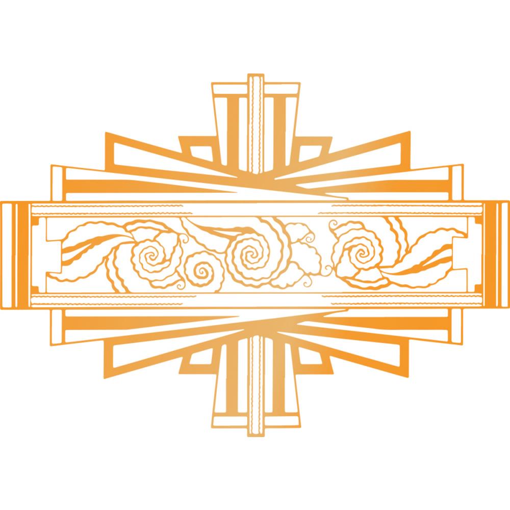 Hotfoil Stamp Art Deco Tag / Placa para Foil Etiqueta Decorada Dados de Corte / Suajes / Troqueles Ultimate Crafts