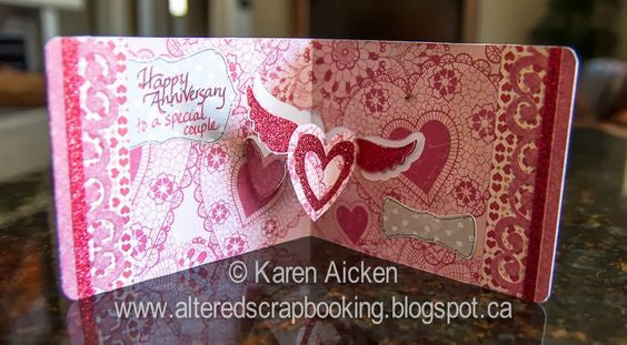 Suaje de corte de corazon con alas / Die Heart Whith Wings Dados de Corte / Suajes / Troqueles Elizabeth Craft Designs