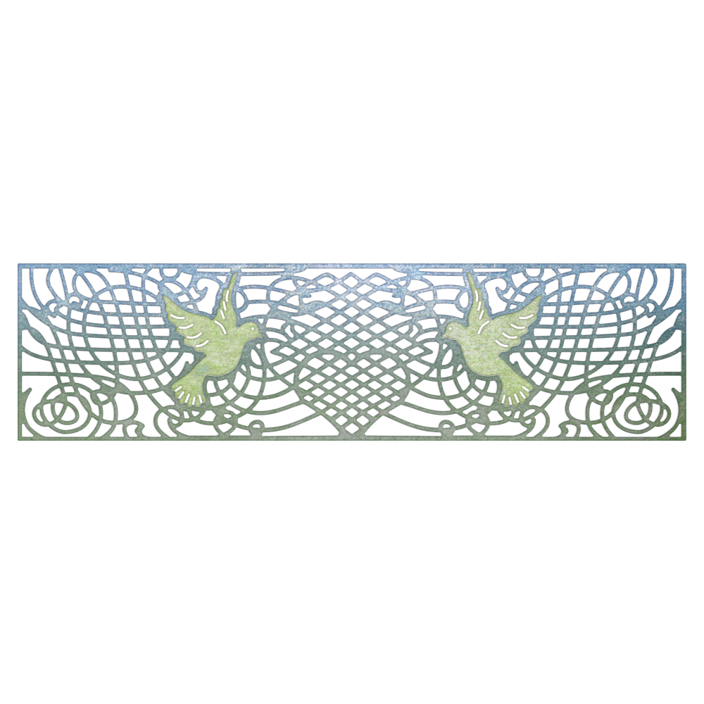 Suaje de Corter de Pajaro Enrejado / Dove Border Dies Descontinuado Cheery Lynn Designs