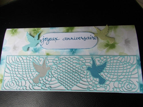 Suaje de Corter de Pajaro Enrejado / Dove Border Dies Descontinuado Cheery Lynn Designs