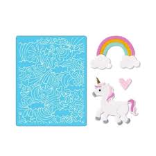 Thinlits Unicorn &amp; Rainbows Dies /  Folder de Grabado, Suaje de Unicornio y Arcoiris Descontinuado Sizzix