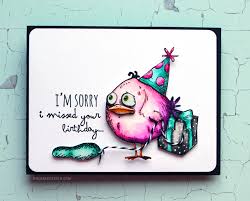 Cling Rubber Stamps Bird Crazy / Sello Cling Pájaros Locos Descontinuado Sizzix