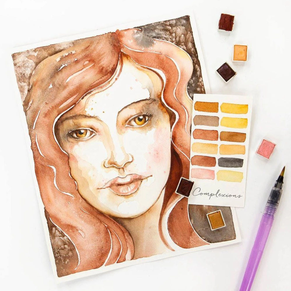 Watercolor Pans Complexion  / Acuarelas Tonos de Piel Acuarela Prima Marketing