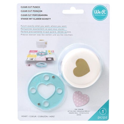 Clear Cut Punch Heart 1&quot; / Perforadora de Corazón de 2.54 cm Perforadoras We R Memory Keepers