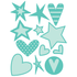 Stars Hearts Dies / Suajes de Estrellas y Corazones Dados de Corte / Suajes / Troqueles Cuttlebug