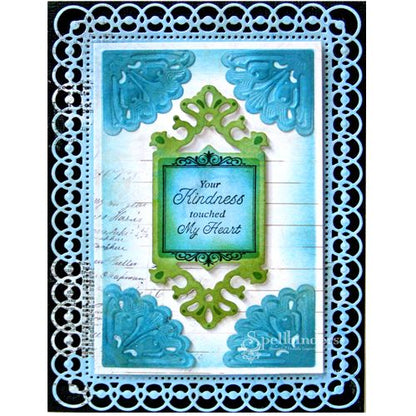 Detailed Scallops Dies and Emboss / Suaje y Realce Rectángulos de Encaje Detallado Descontinuado Spellbinders