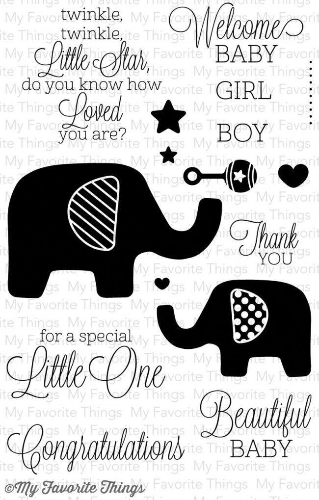 Beautiful Baby Stamps / Sellos de Polímero de Elefante Descontinuado My Favorite Things