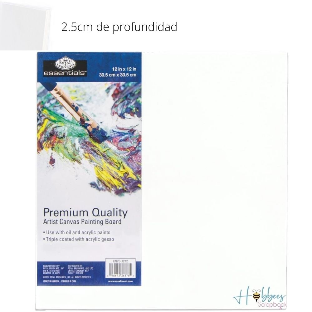 Canvas Board 12 x 12" / Lienzo Para Artista 30.5cm Lienzos Royal Langnickel