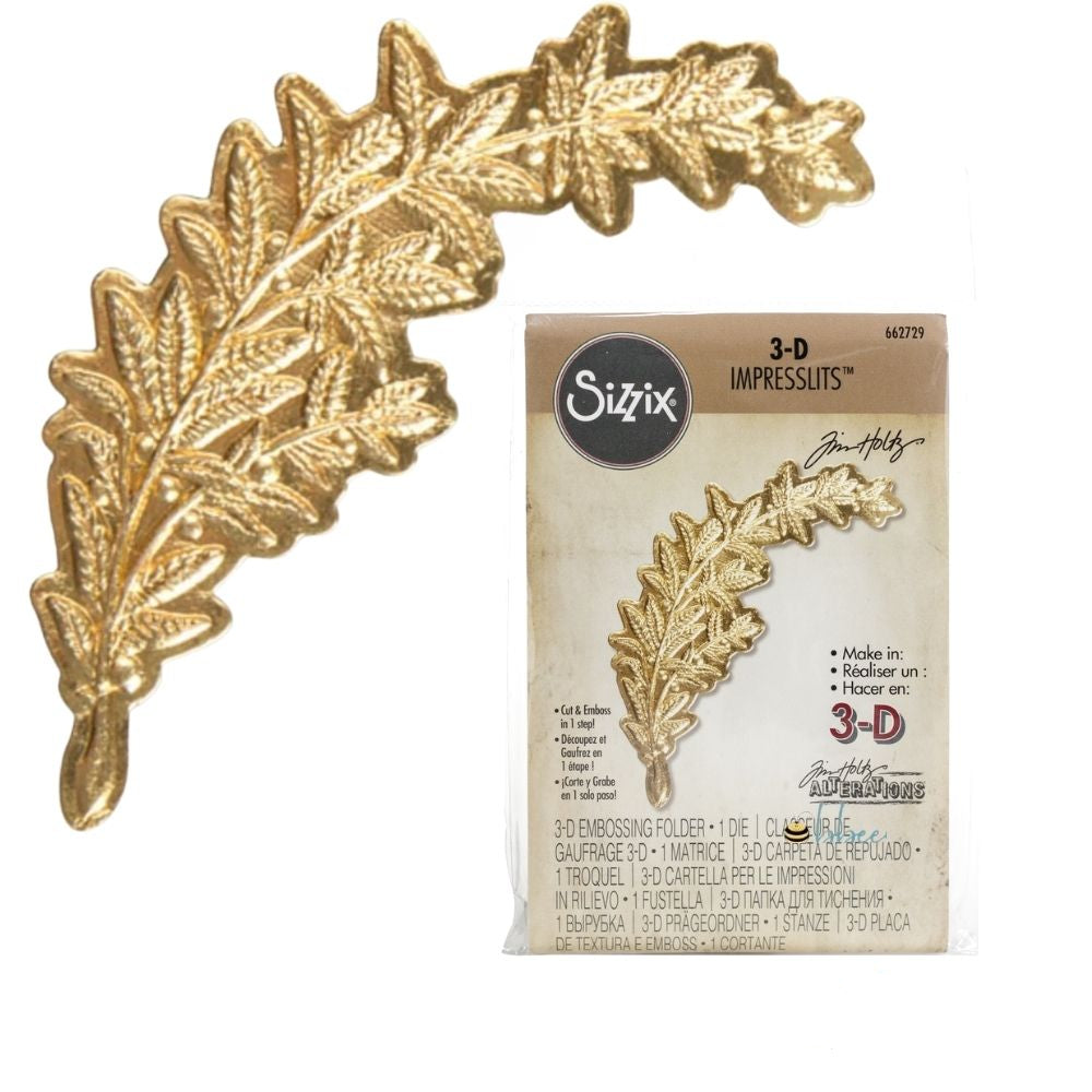 3D Textured Impressions Laurel / Folder de Grabado 3D Laurel Folders de Grabado Sizzix