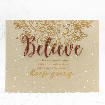 Rose Gold Embossing Powder / Polvos de Realce Oro Rosa Polvos de Embossing Lawn Fawn