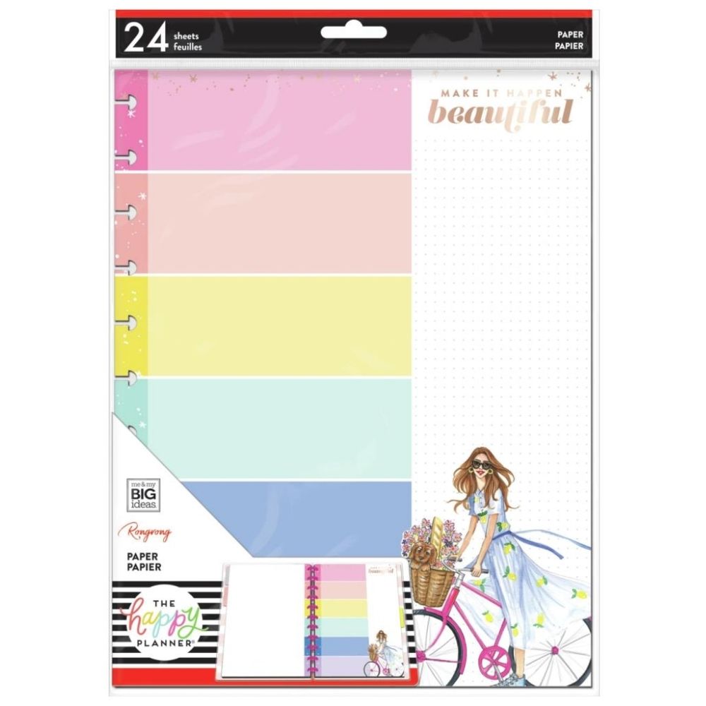 Happy Planner X Rongrong Fill Paper / Hojas de Repuesto para Agenda Happy Planner Agendas y Journals Me &amp; My Big Ideas