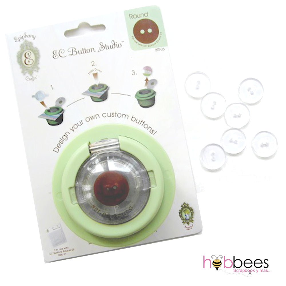 EC Button Studio Punch / Perforadora para hacer Botones Descontinuado Epiphany Craft