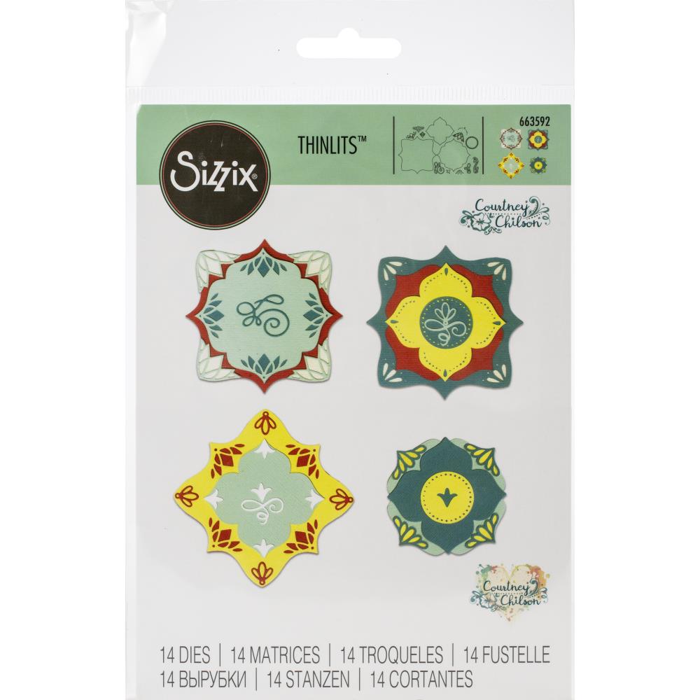 Thinlits Corners &amp; Labels Die / Suajes de Esquinas y Etiquetas Dados de Corte / Suajes / Troqueles Sizzix