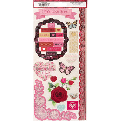 Count The Ways Cardstock Stickers / Estampas de Cartulina Amor Descontinuado BoBunny