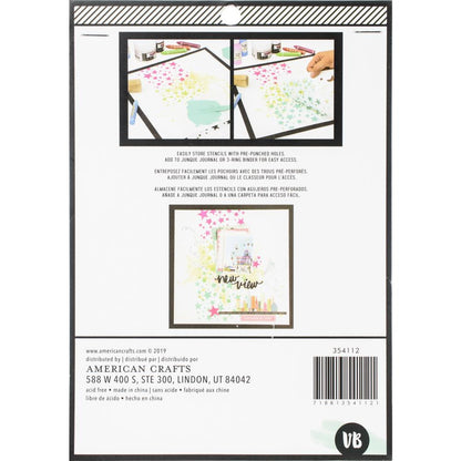 Starstruck Mixed Media Stencils / Estenciles de Deslumbramiento Esténciles / Plantillas Vicki Boutin