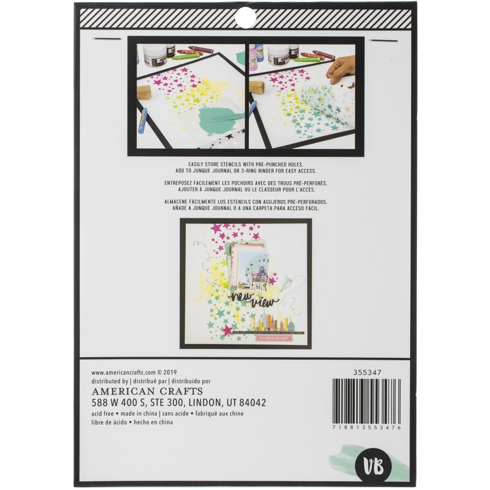 Wander Mixed Media Stencils / Estenciles de Paseo Descontinuado Vicki Boutin