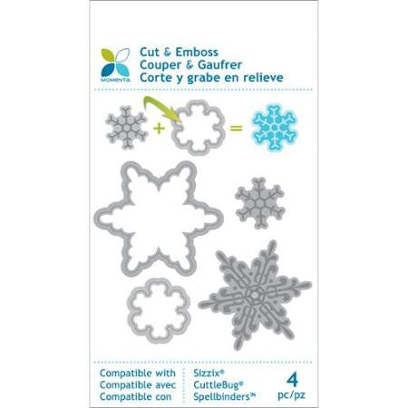 Suaje de corte y grabado de copo de nieve / Cut &amp; Emboss Snowflake Descontinuado Momenta