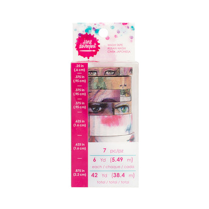 Washi Tape Rolls Eyes  / 7 Cintas Adhesivas Descontinuado Jane Davenport