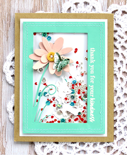 Floral Stem Collage Die  / Suaje de Marco de Flor Descontinuado Poppy Stamps