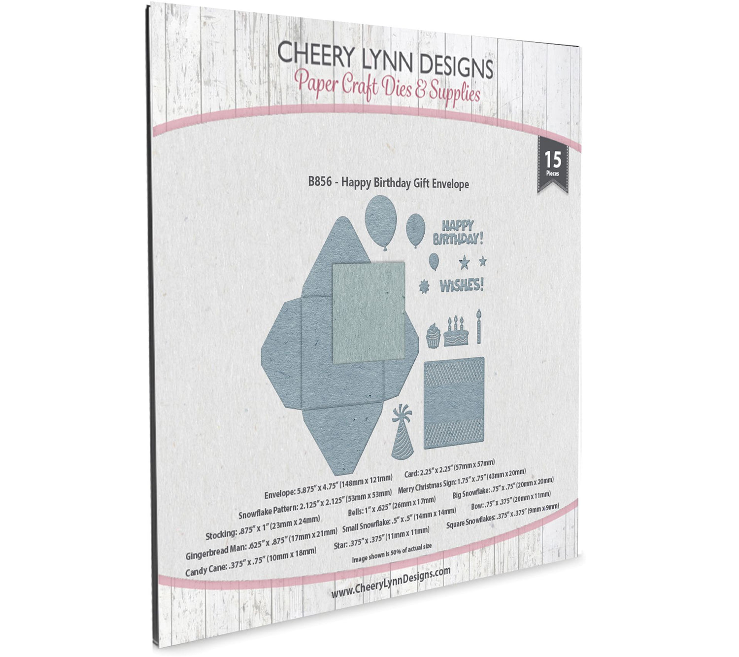 Happy Birthday Gift Envelope / Suaje de Corte de Sobre y Tarjeta Descontinuado Cheery Lynn Designs