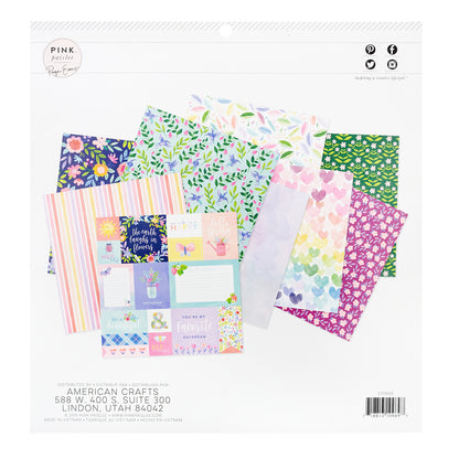 Bloom Street Paper Pad 12" / Block de Papel Floreciendo Descontinuado Pink Paislee