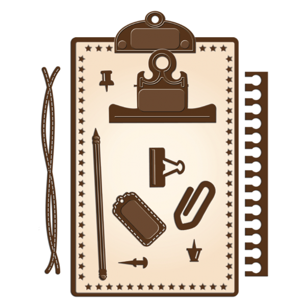 Clipped Together Dies / 13 Suajes de Corte de Clips y Accesorios Descontinuado LDRS Creative