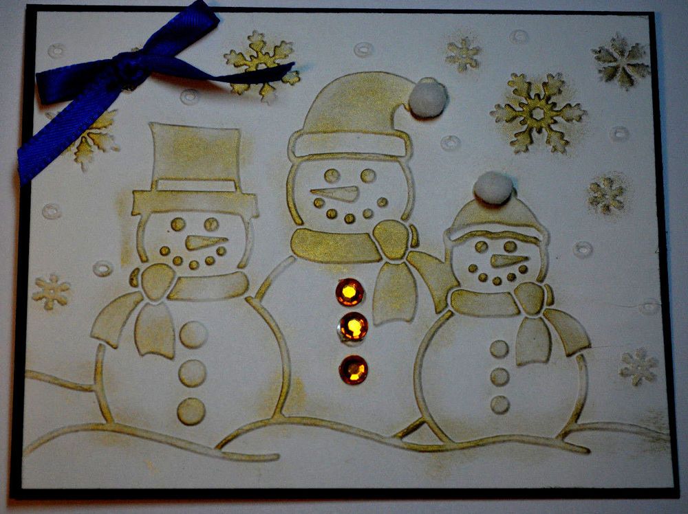 Three Snowmen Embossing Folder / Folder de Grabado Muñecos de Nieve Descontinuado Darice