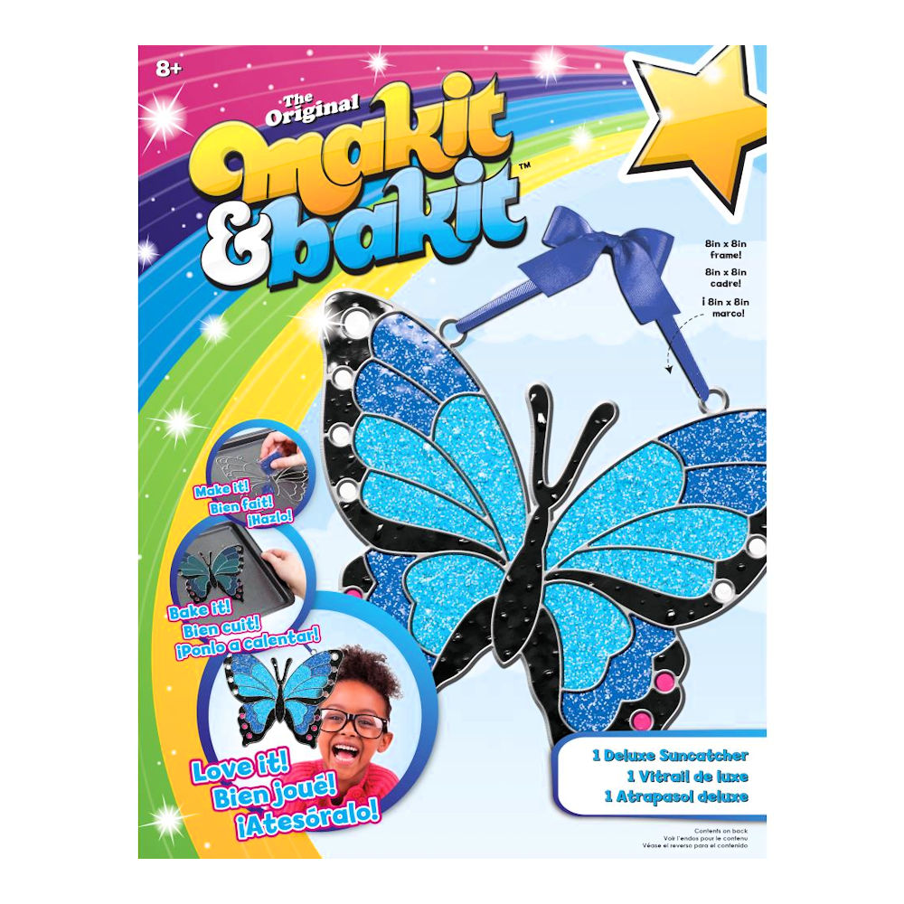 Makit &amp; Bakit Suncatcher Kit Butterfly / Kit Vitral de Mariposa Adornos / Embellishments Colorbok