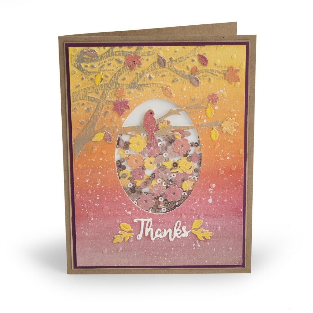 Impresslits Folder Changing of the Seasons / Suaje Corte y Grabado Estaciones Dados de Corte / Suajes / Troqueles Sizzix