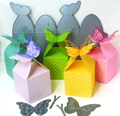 Suaje de Corte de Cajita de Mariposa / Butterfly Favor Box Descontinuado Memory Box