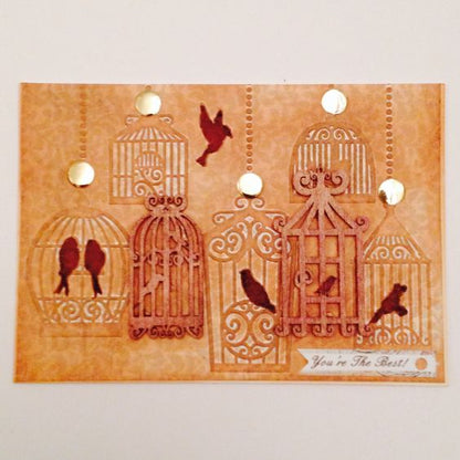 Embossing Folder Birdcages/ Folder de Grabado Pajareras Descontinuado Darice