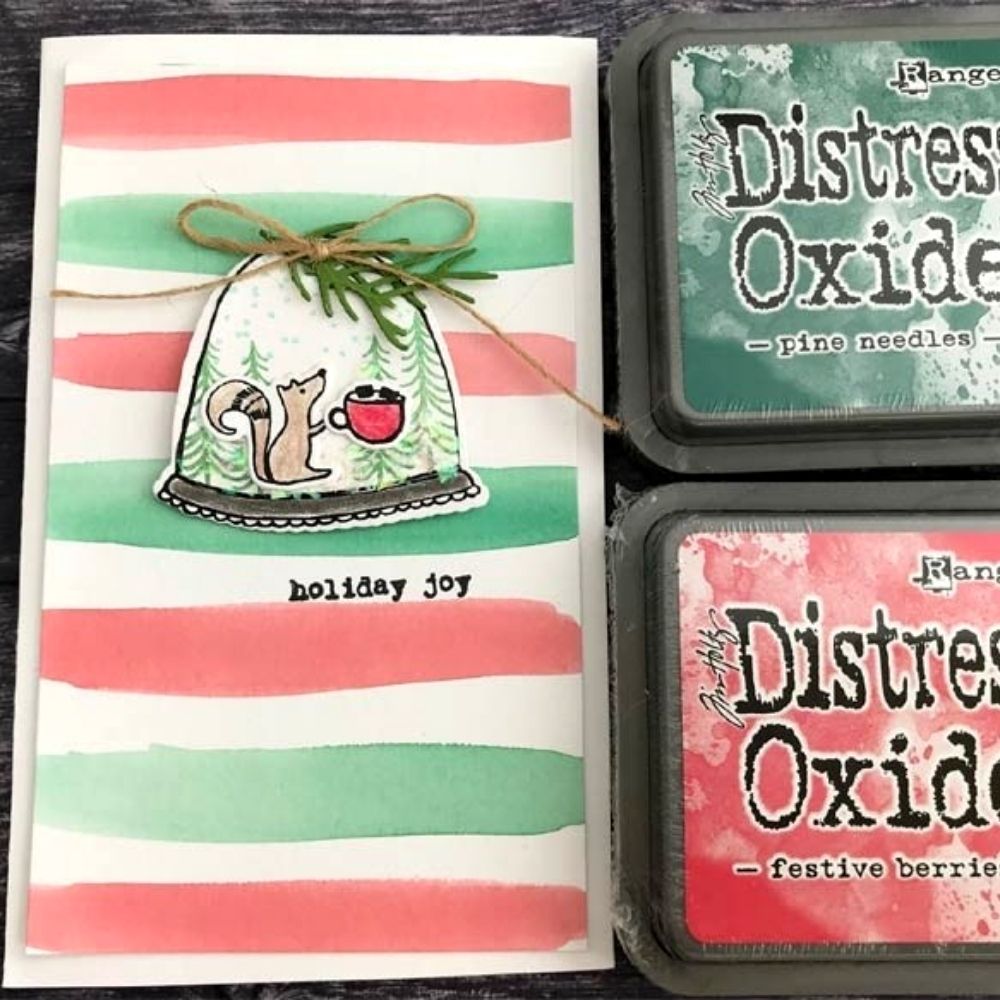 Tim Holtz Distress Oxide Pine Needles / Cojin de Tinta Efecto Oxidado Verde Pino Tintas Ranger