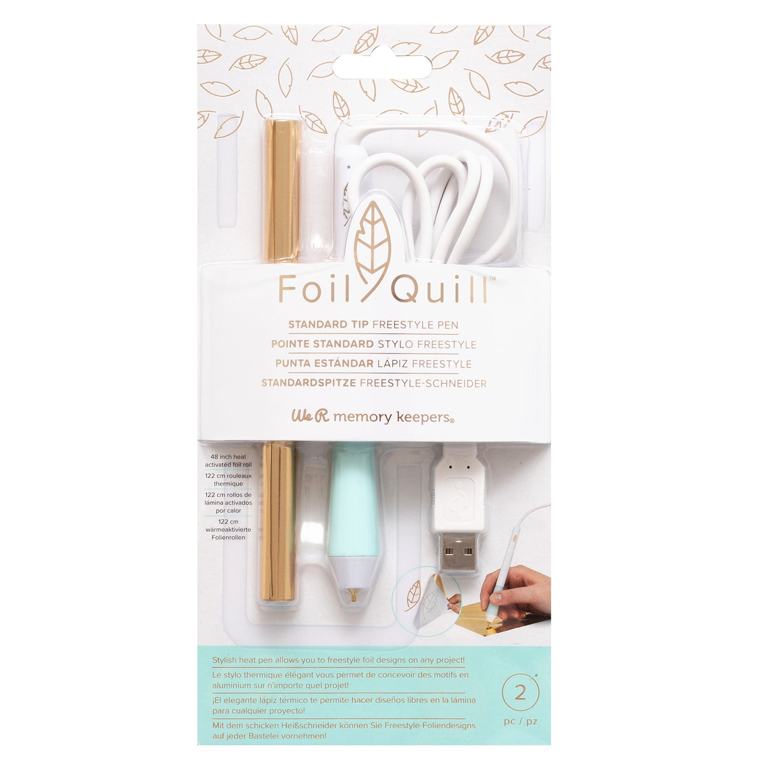 Foil Quill Freestyle Kit Standard Pen / Bolígrafo Estándar Foil Quill a Mano Libre Herramientas We R Memory Keepers