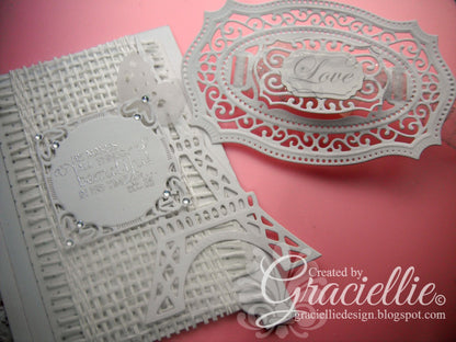 Nestabilities Enhancing Elements Dies Adorning Labels 25 / Placas Decorativas Marco Adornado Descontinuado Spellbinders