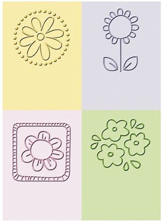 Embossing Folder Flowers / Folder de Grabado Flores Descontinuado Cuttlebug