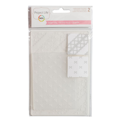Embossing Folder Baby Girl / Folder de Grabado Niña Descontinuado Project Life