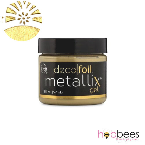 Deco Foil Metallix Gel Pure Gold / Gel Metálico Dorado Descontinuado iCraft