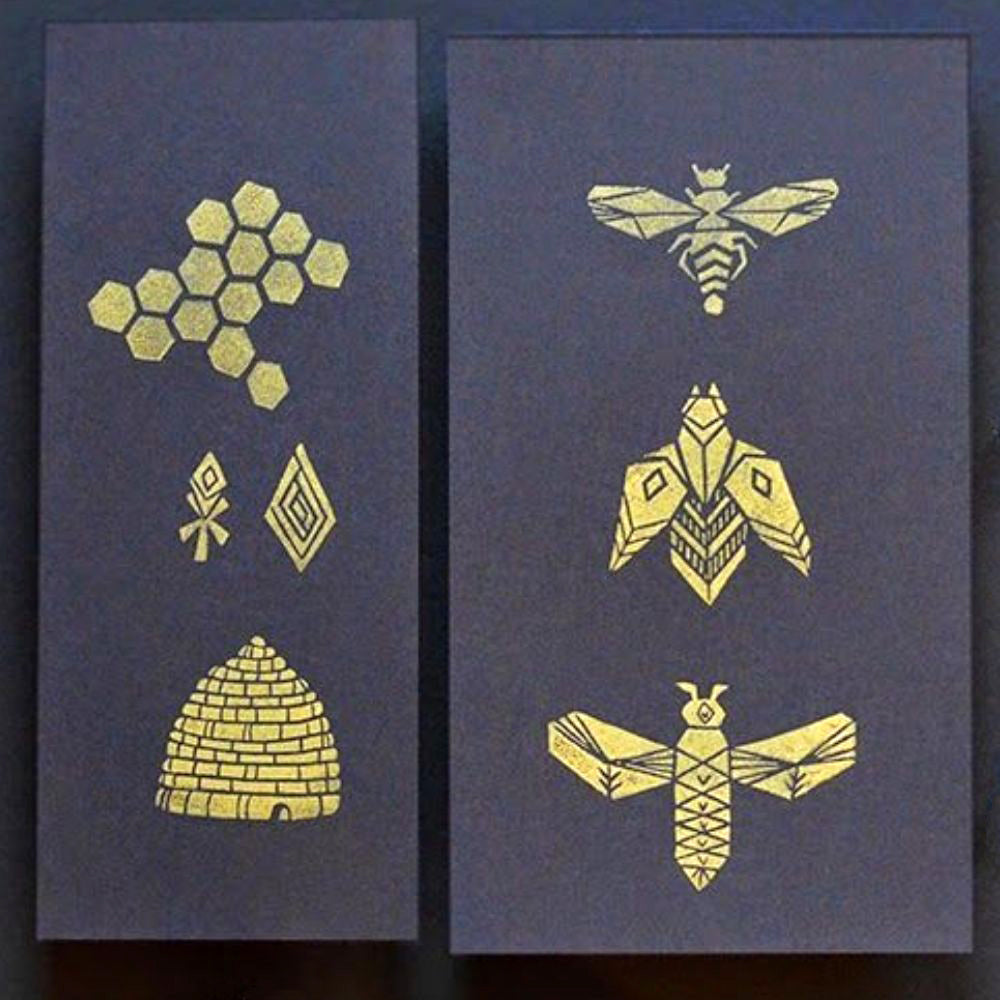 Metallic Squid Ink Pad &amp; Reinker Gold / Cojín de Tinta Oro y Repuesto Descontinuado Jane Davenport
