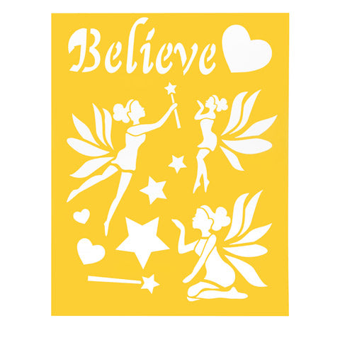 Believe Fairy Theme Stencil / Esténcil de Hadas Esténciles / Plantillas Darice