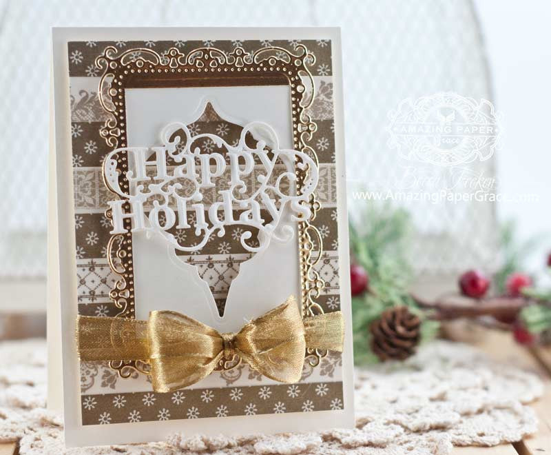 Suaje de Corte de Etiqueta Navideña  / Happy Holidays Descontinuado Spellbinders