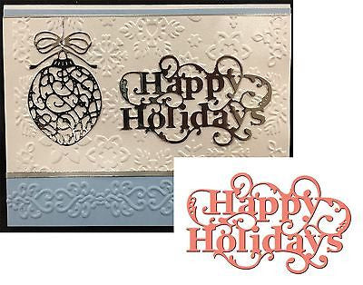 Suaje de Corte de Etiqueta Navideña  / Happy Holidays Descontinuado Spellbinders