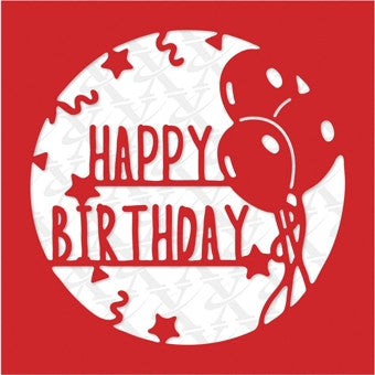 Suaje de Corte de Circulo Decorativo / Happy Birthday Descontinuado XCut