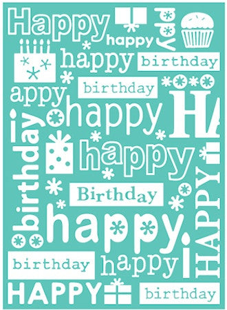 Embossing Folder Happy Birthday / Folder de Grabado Cumpleaños Descontinuado Cuttlebug