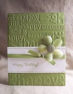 Embossing Folder Happy Birthday / Folder de Grabado Cumpleaños Descontinuado Cuttlebug