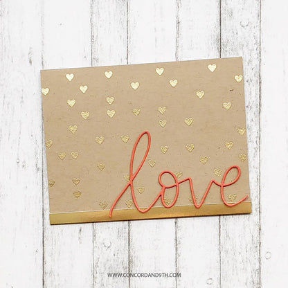 Heart &amp; Love Dies / Suajes de Corazón y Love Dados de Corte / Suajes / Troqueles Concord &amp; 9th