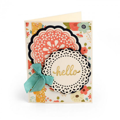 Thinlits Hello Doily Die / Suaje de Corte Florecer Elegante Descontinuado Sizzix