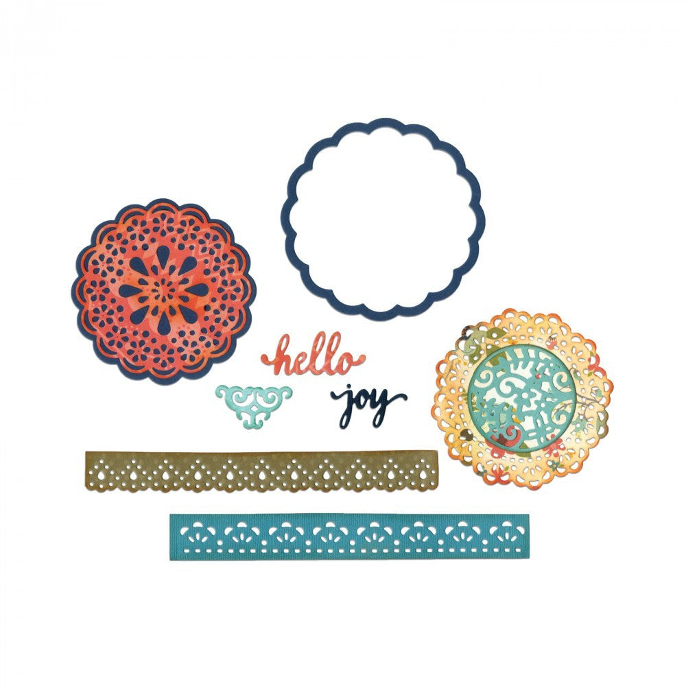 Thinlits Hello Doily Die / Suaje de Corte Florecer Elegante Descontinuado Sizzix