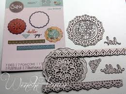 Thinlits Hello Doily Die / Suaje de Corte Florecer Elegante Descontinuado Sizzix